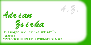 adrian zsirka business card